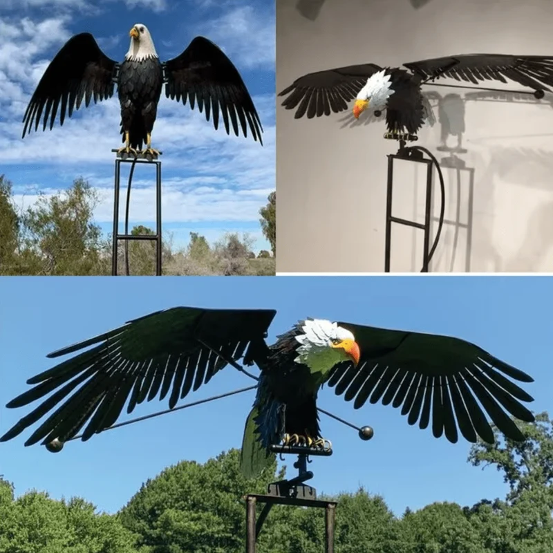 Sculpture d'Oiseaux Balancelle en Métal pour Jardin