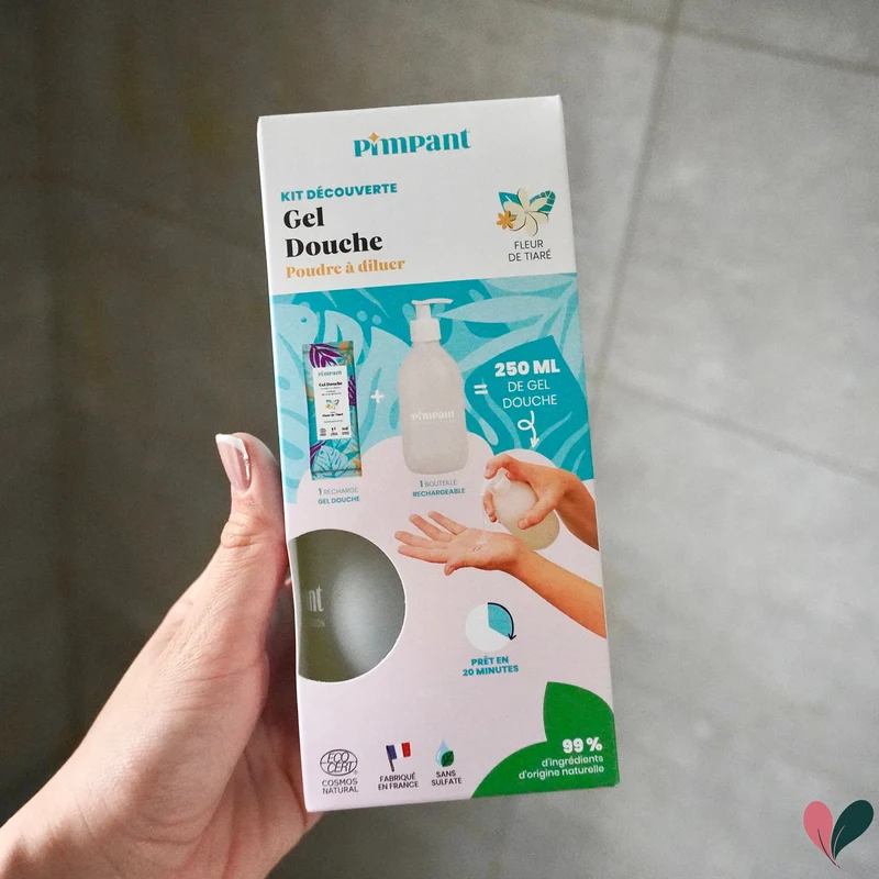 Kit Gel Douche à Diluer | Bouteille Réutilisable + Recharge Poudre