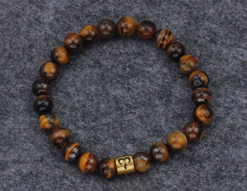 Bracelet Zodiaque en Oeil de Tigre