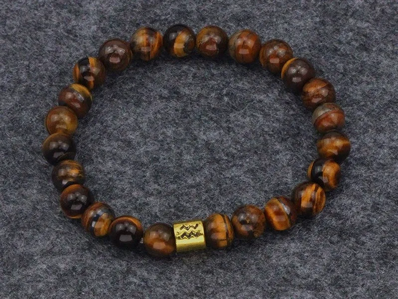 Bracelet Zodiaque en Oeil de Tigre