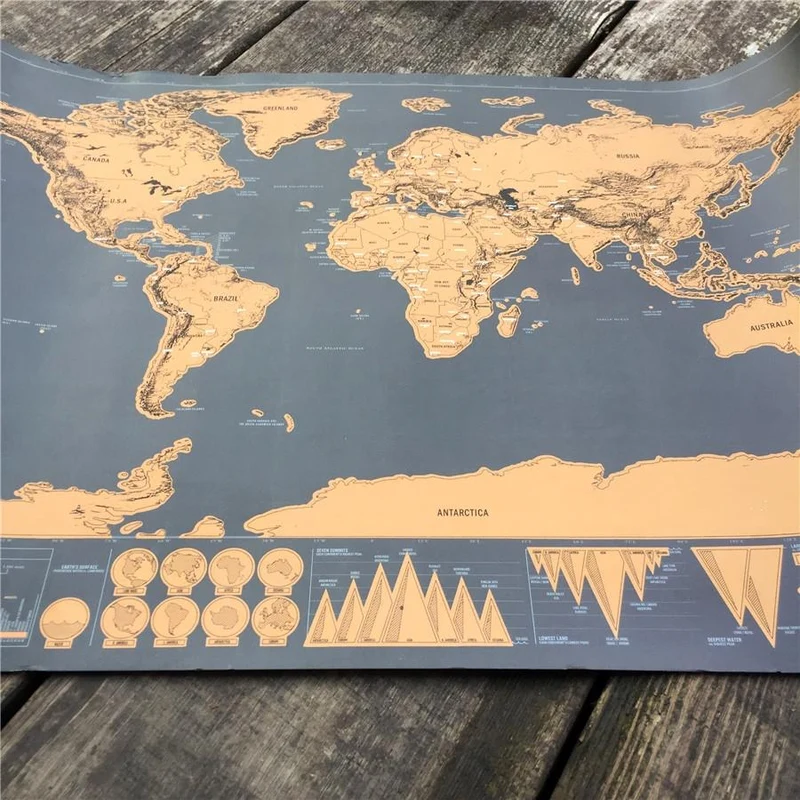 Carte du monde à gratter