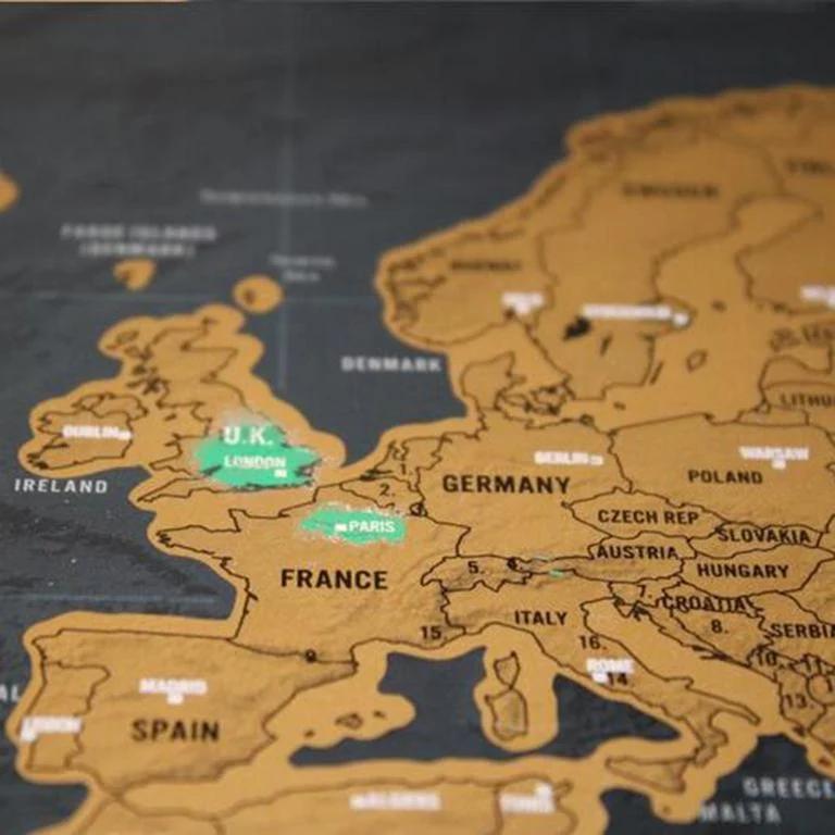 Carte du monde à gratter