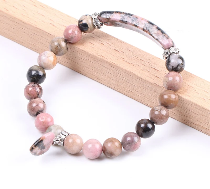 Bracelet amour et rhodochrosite