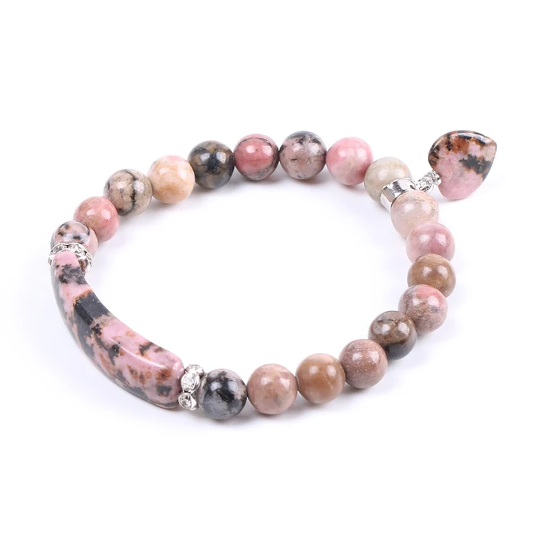 Bracelet amour et rhodochrosite