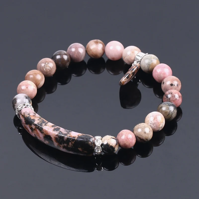 Bracelet amour et rhodochrosite