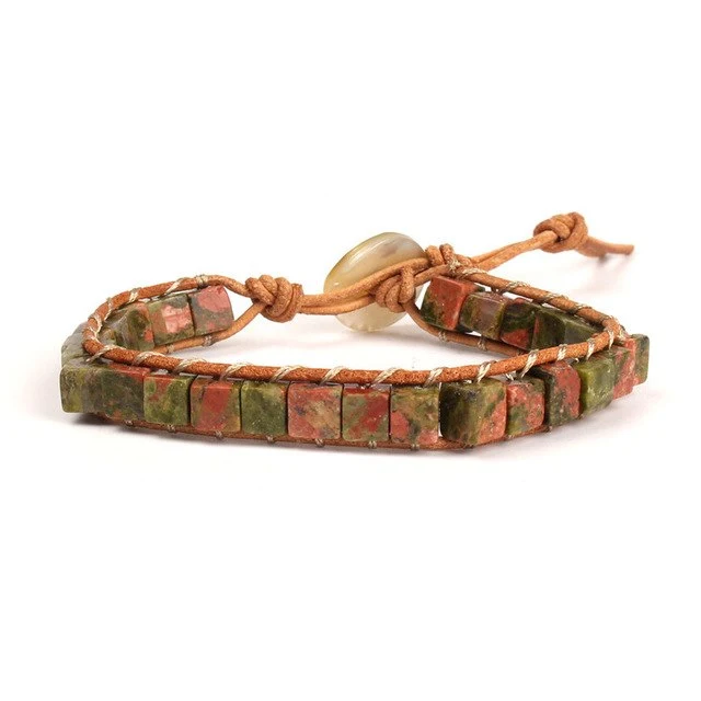 Bracelet Wrap en Unakite