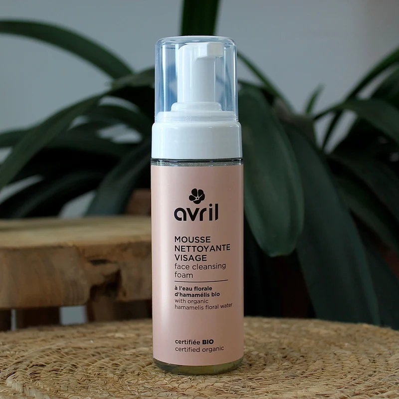 Mousse nettoyante visage | Eau florale d'hamamélis | BIO | 150mL | Avril