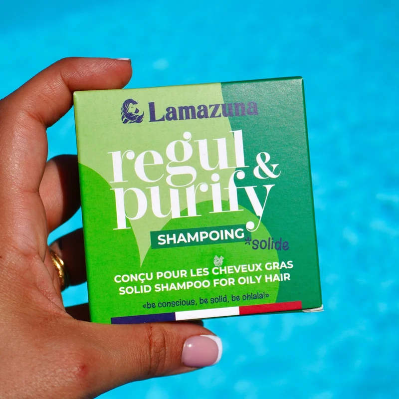 Shampoing solide | cheveux gras | Argile verte & spiruline | Lamazuna