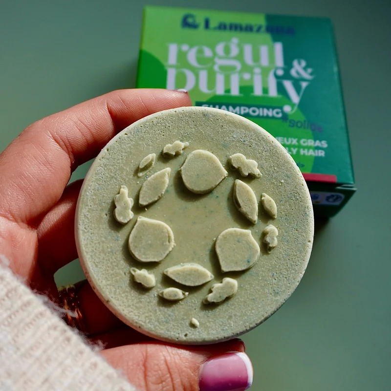 Shampoing solide | cheveux gras | Argile verte & spiruline | Lamazuna