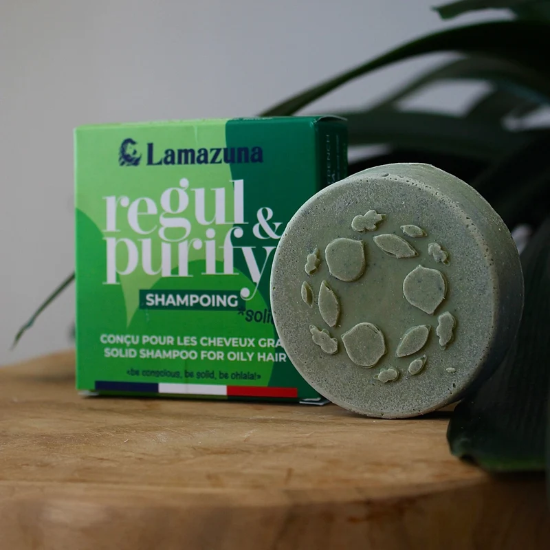 Shampoing solide | cheveux gras | Argile verte & spiruline | Lamazuna