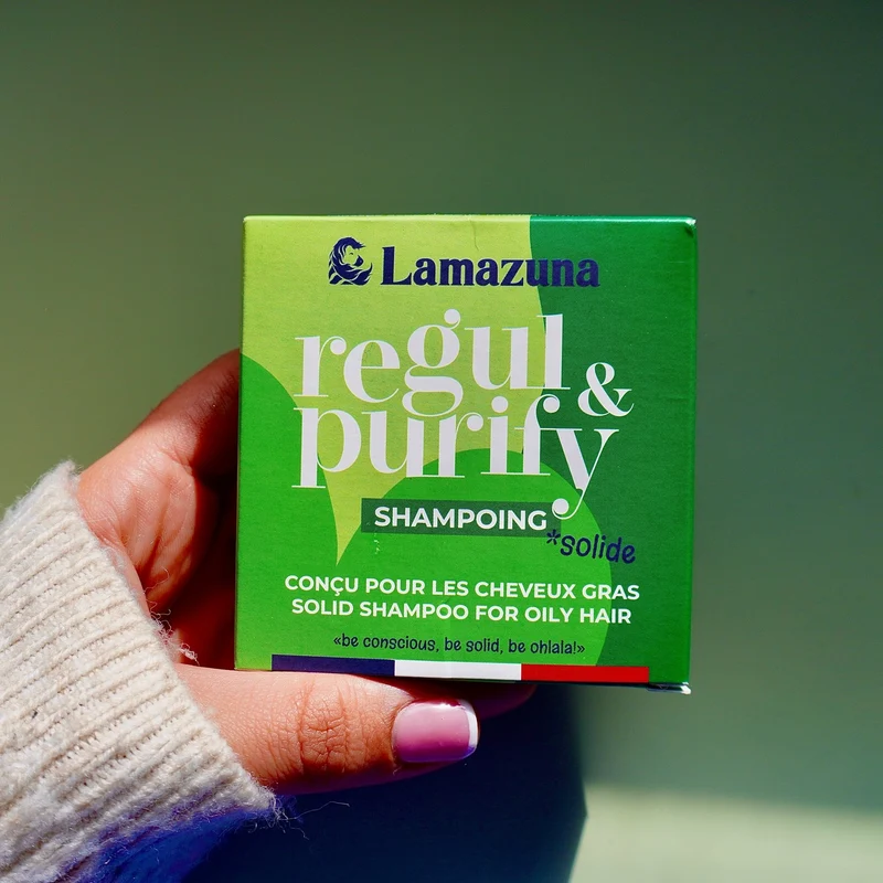 Shampoing solide | cheveux gras | Argile verte & spiruline | Lamazuna
