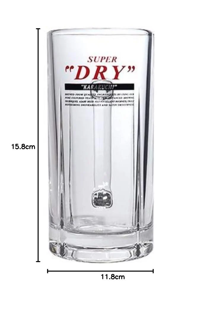 Asahi Dry Medium Glass Beer Mug 435mL