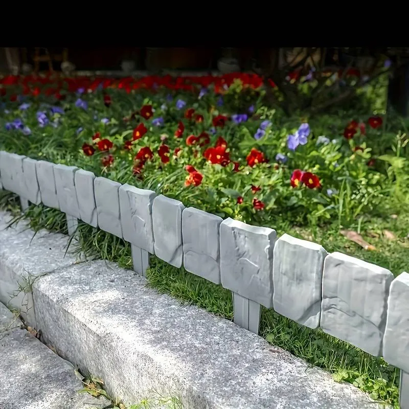 Clôture de Jardin en Pierre Simulée Élégante