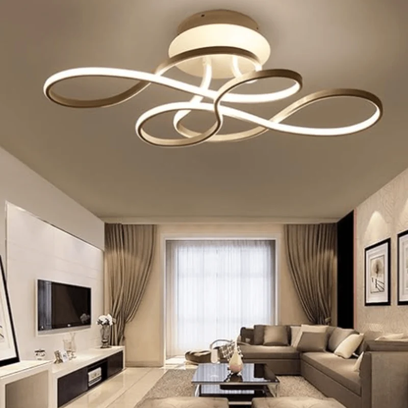 Plafonnier Design LED en Volutes Luxueux