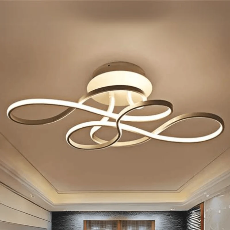 Plafonnier Design LED en Volutes Luxueux