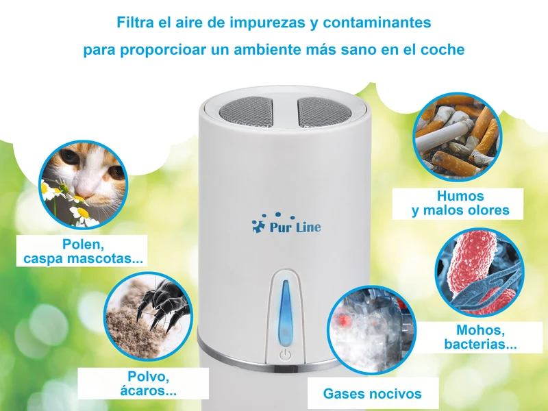 Purificateur d'air avec filtre HEPA, PM2, ioniseur, écran tactile LED, 3 vitesses et mode AUTO