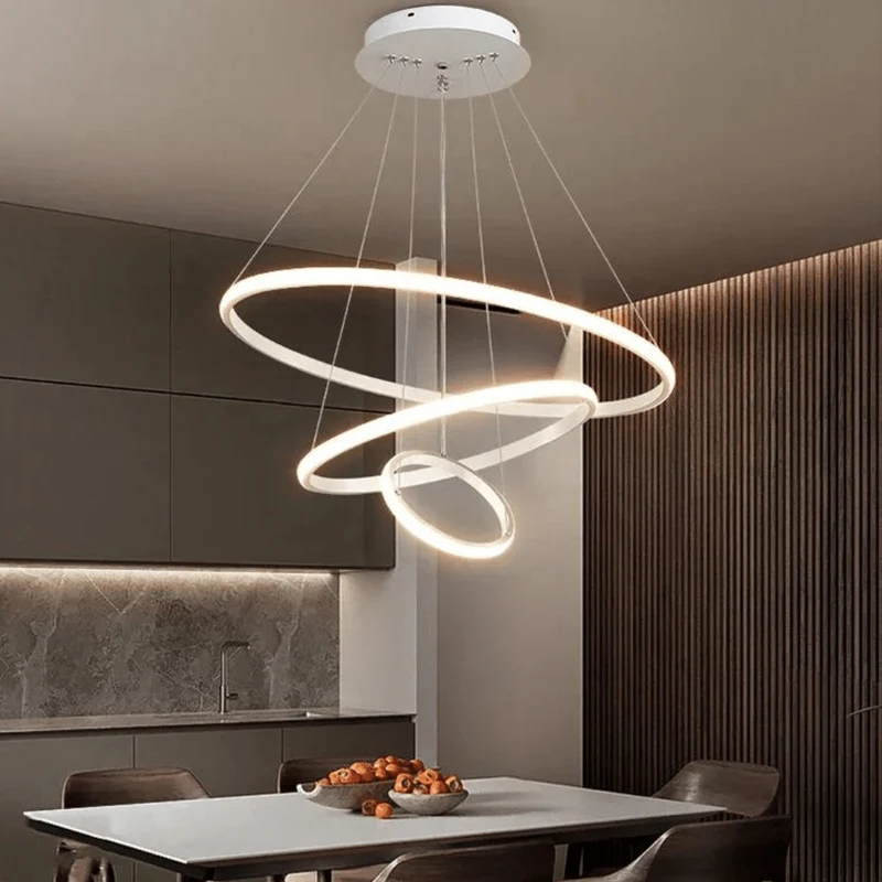 Lustre Design Blanc Moderne pour Salon