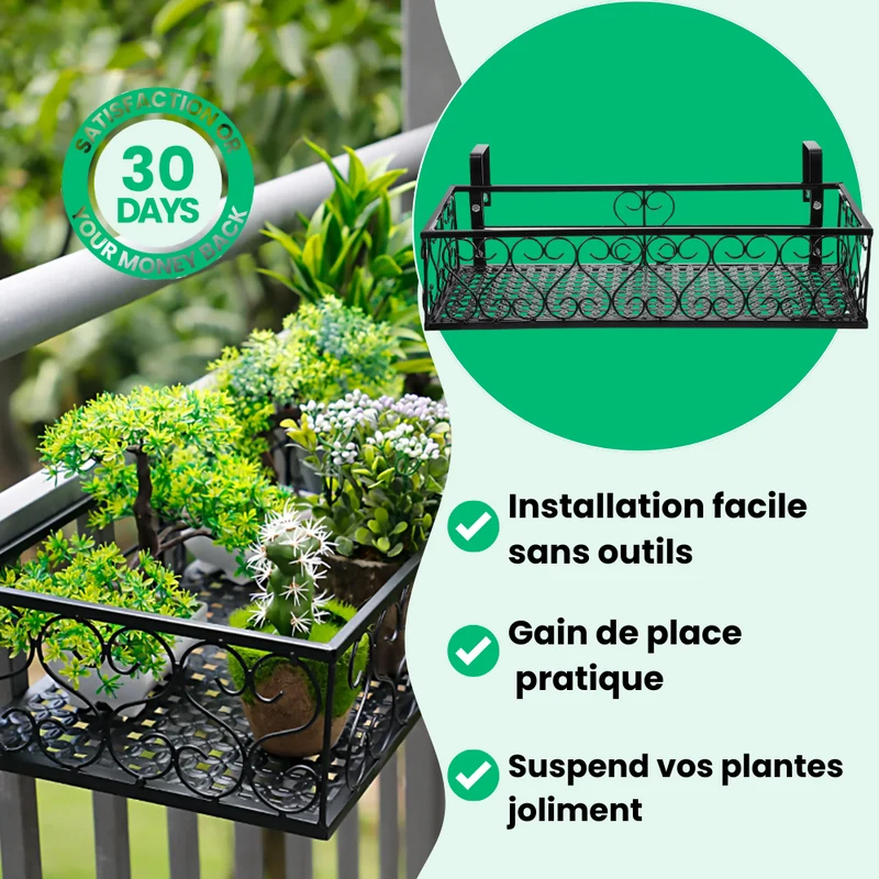 Support Jardinière Métallique Élégant