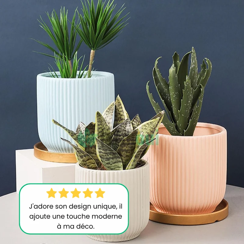 Pot de Fleur en Céramique Élégant