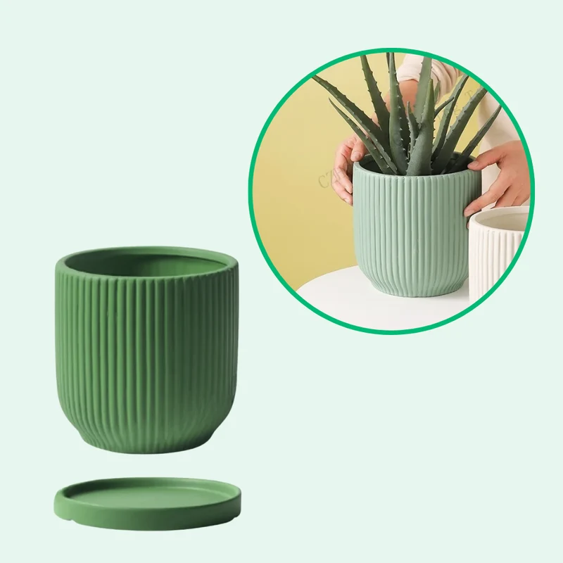 Pot de Fleur en Céramique Élégant