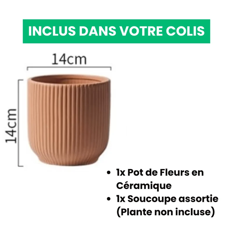 Pot de Fleur en Céramique Élégant