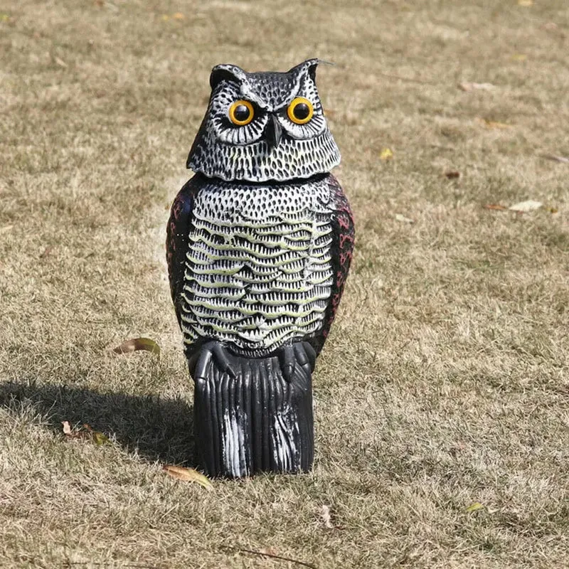 Répulsif Anti-Nuisibles Réaliste Hibou Rotatif