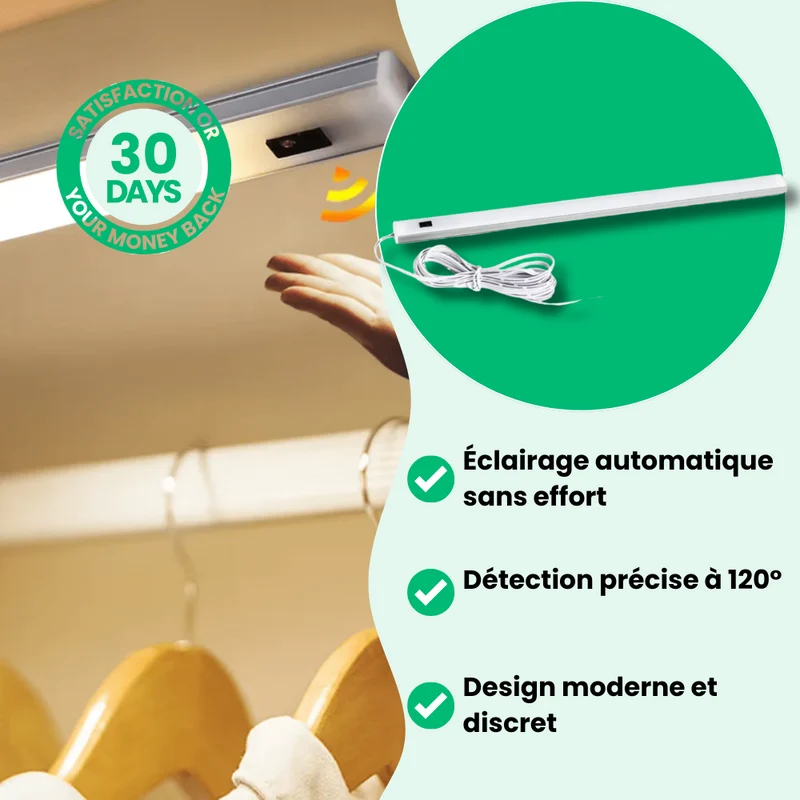 Lampe LED à Détecteur de Mouvement Plafond