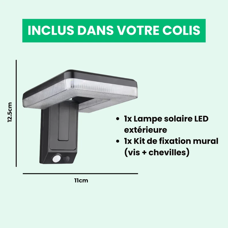 Lampe Extérieure Solaire Détecteur de Mouvement