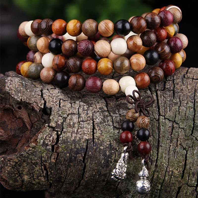 Mala tibétain en bois de santal