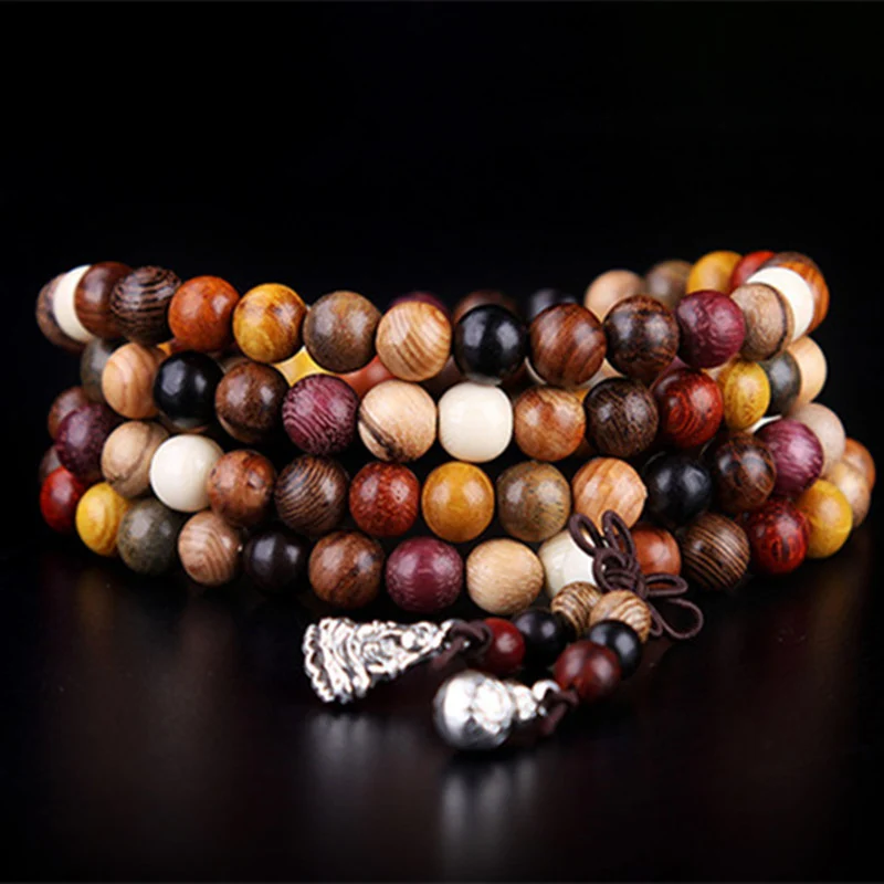 Mala tibétain en bois de santal