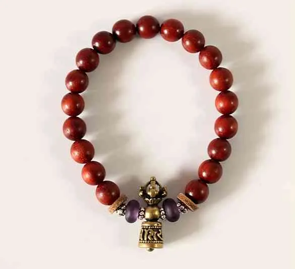 Bracelet tibétain en bois d'olivier