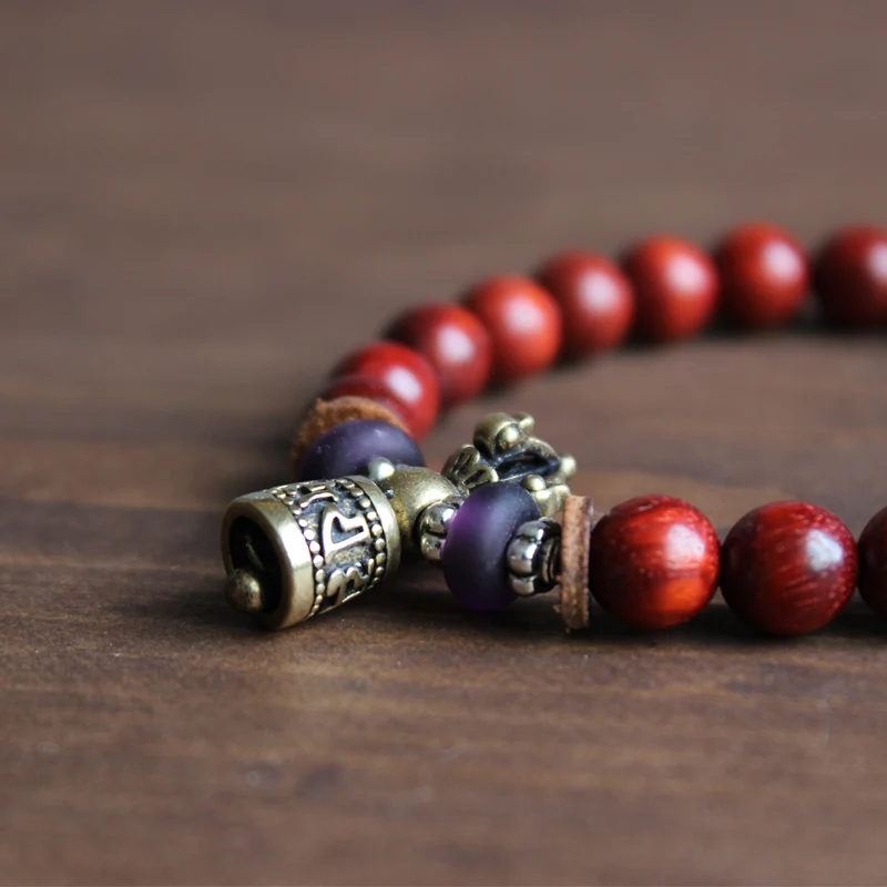 Bracelet tibétain en bois d'olivier