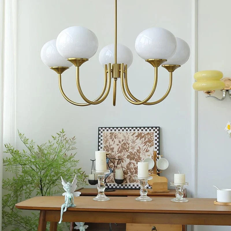 Chandelier Vintage Fleurs de Rose Raffiné