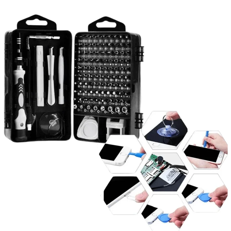 Boîte de Tournevis de Précision Professionnelle 115 en 1 (+8 Pics Offerts )