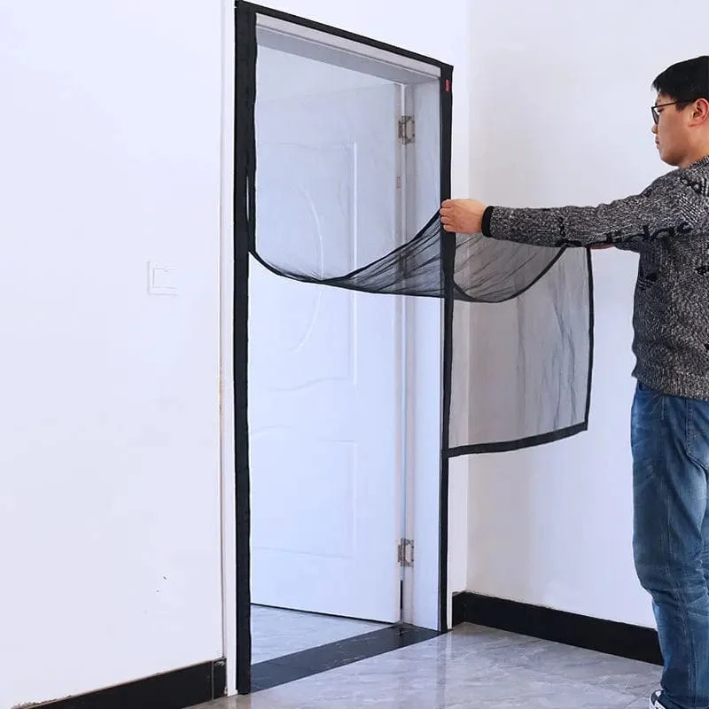 Moustiquaire Magnétique Ajustable à Ouverture Latérale pour Porte