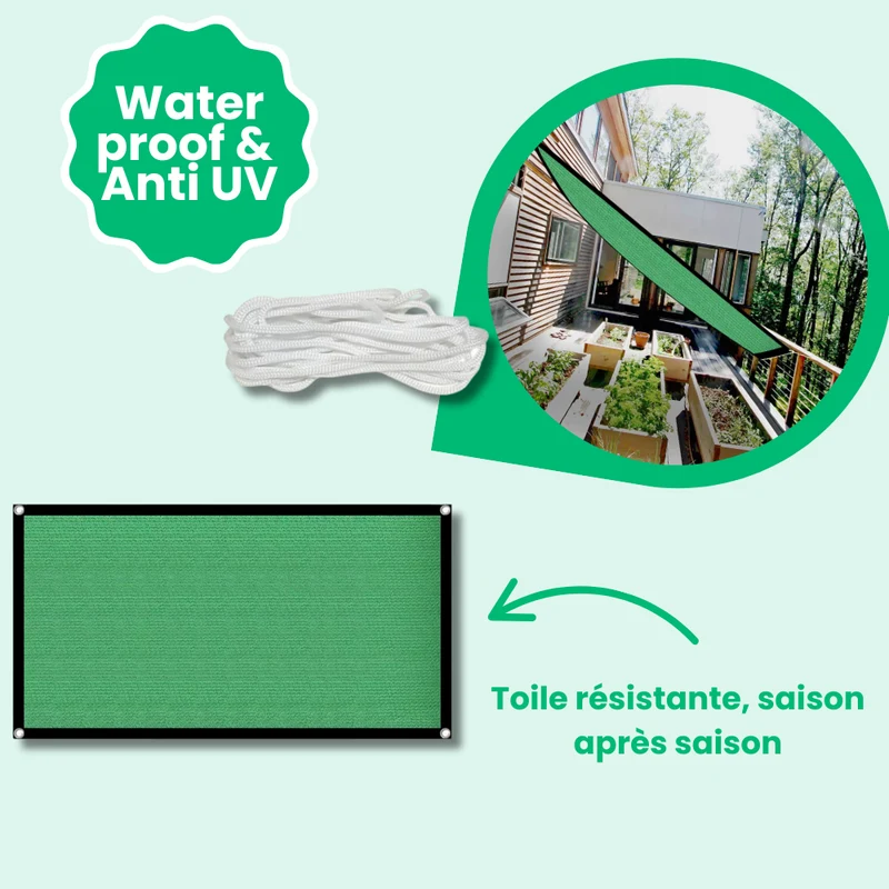 Voile d'Ombrage Rectangulaire Premium