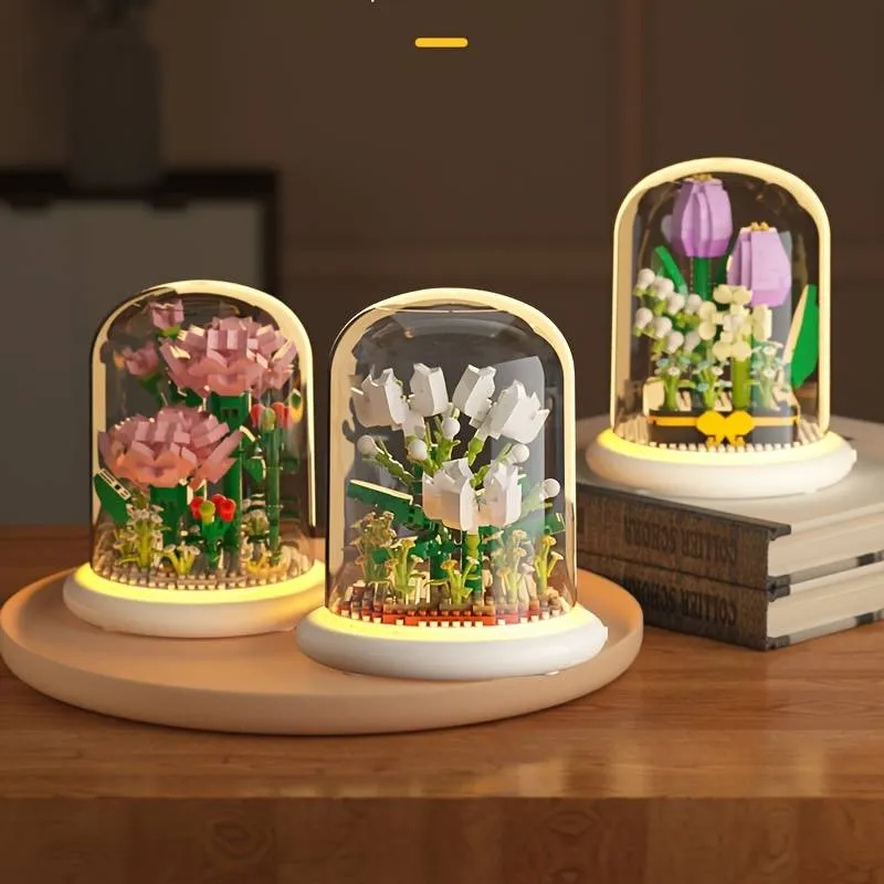 Bloc à Assembler Fleurs Illuminées Enchantées
