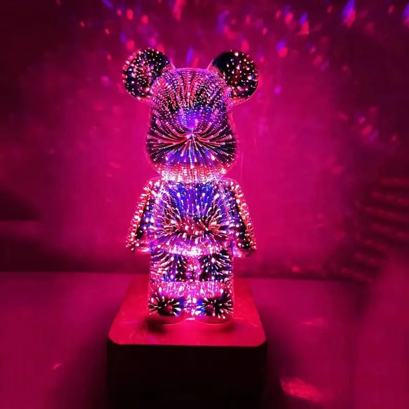 LumiOurson - Lampe-ourson à effets Feu d'Artifice