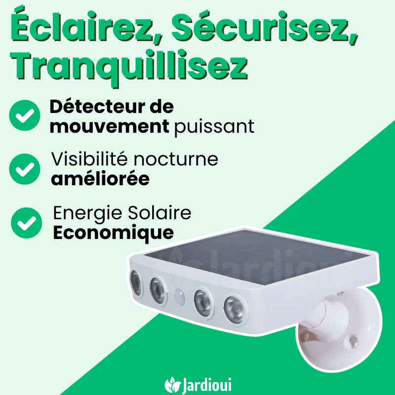 Lampe murale solaire Puissante à détecteur de mouvements