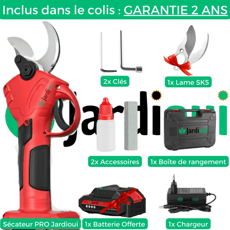 Sécateur électrique pro sans fil (+Batterie Offerte)