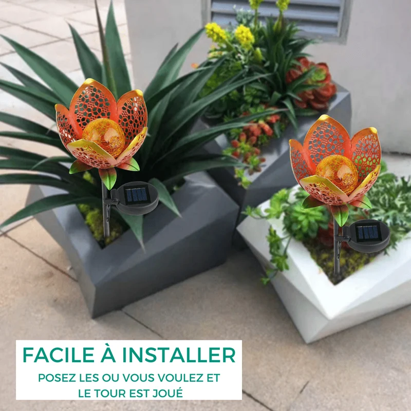 Lampe Solaire Fleur Pour Jardin