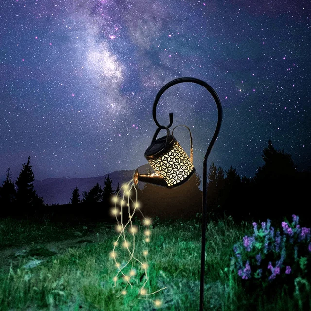 Lampe de Jardin Solaire Arrosoir Lumineux Amélioré