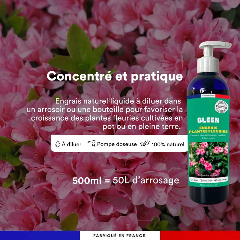 Engrais liquide plantes fleuries