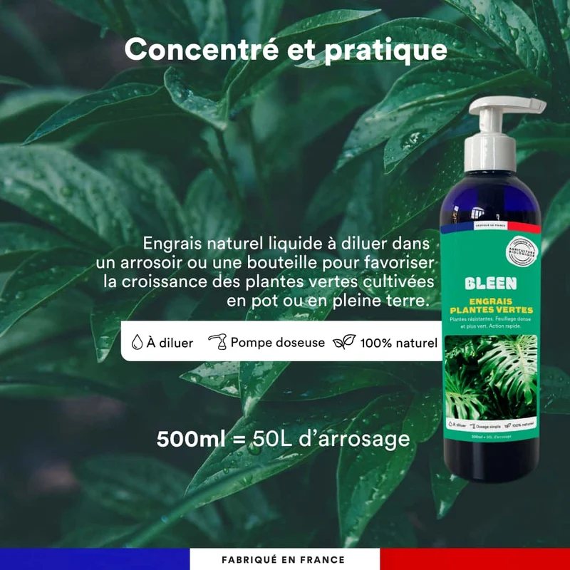 Engrais liquides plantes vertes