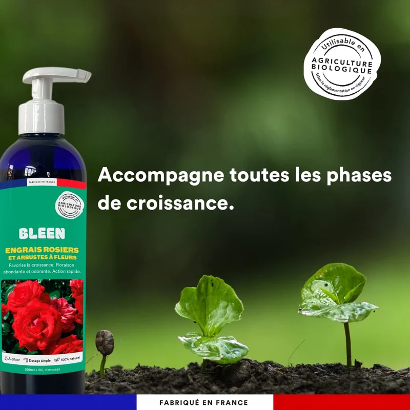 Engrais liquide rosiers et arbustes à fleurs
