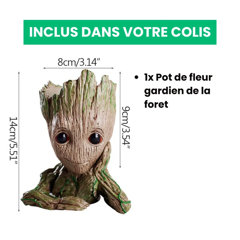 Pot de Plantes Fantaisiste "Gardien de la Forêt"