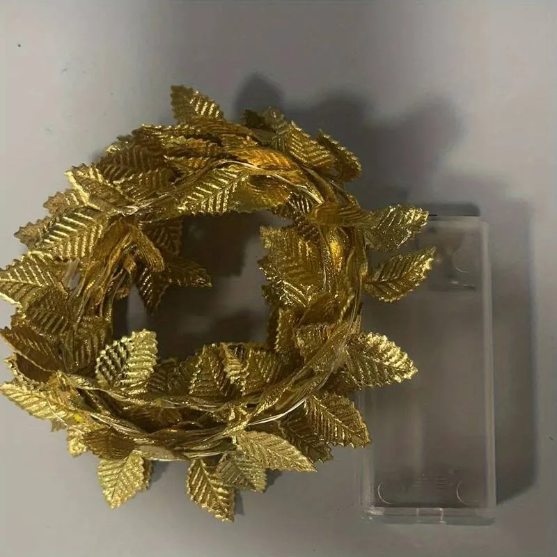 Guirlande Lumineuse Feuille Dorée