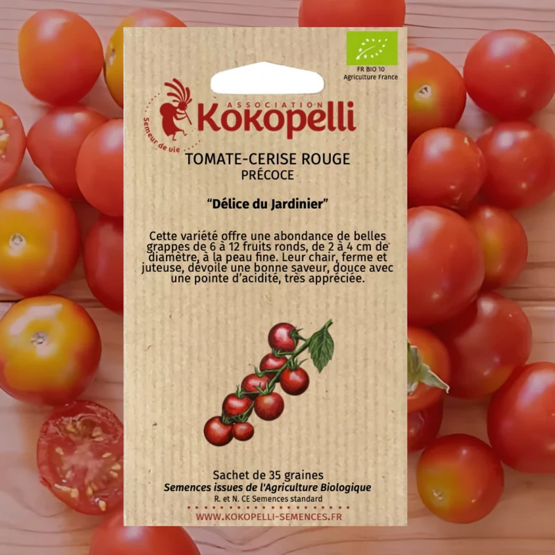 Tomate-Cerise Rouge Précoce Délice du Jardinier