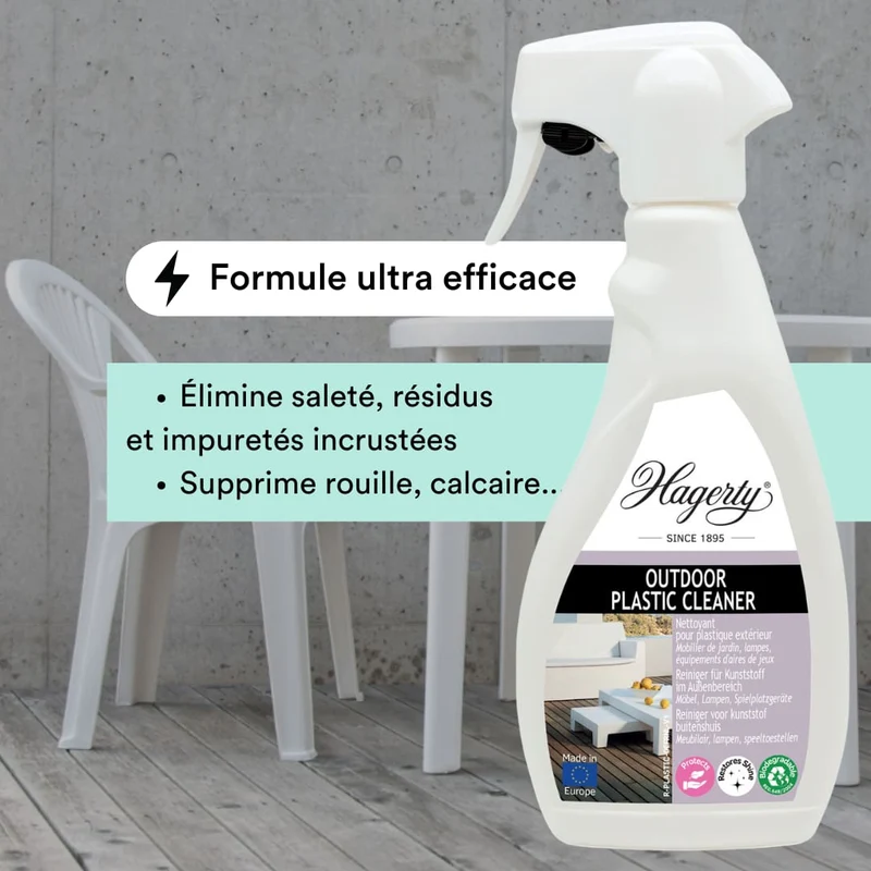 Nettoyant pour mobilier extérieur en plastique