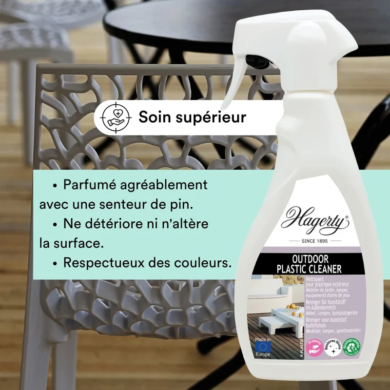 Nettoyant pour mobilier extérieur en plastique